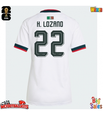 Mexico Hirving Lozano #22 Replica Away Stadium Shirt for Women World Cup 2026 Short Sleeve